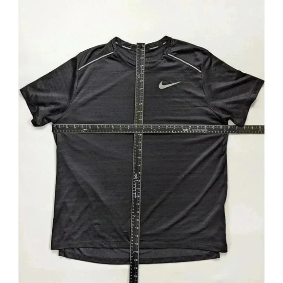 Nike Miler Dri-Fit Black Running T-Shirt Short Sleeve Men's Size XL - Picture 6 of 6